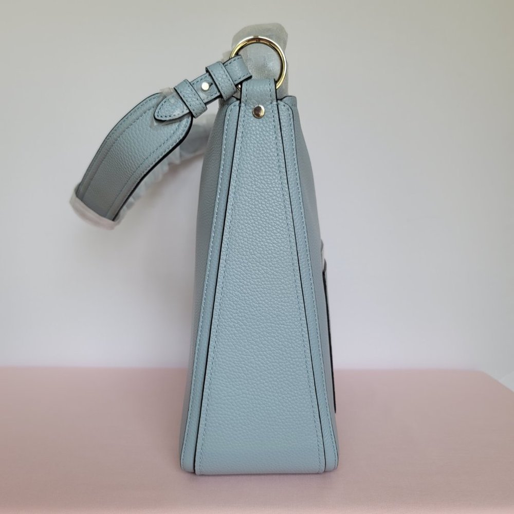 KATE SPADE Hudson Pebbled Leather Large Hobo Bag- Ocean Beach color 🎈$198.⭐ - Picture 9 of 16